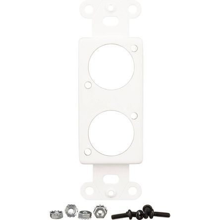 Whirlwind WPIDWH/2NDH Custom Wall Plate Prepunched for 2 Neutrik D Connectors (White) 1690902-REG Whirlwind WPIDWH/2NDH Custom Wall Plate Prepunched for 2 Neutrik D Connectors (White) 1690902-REG