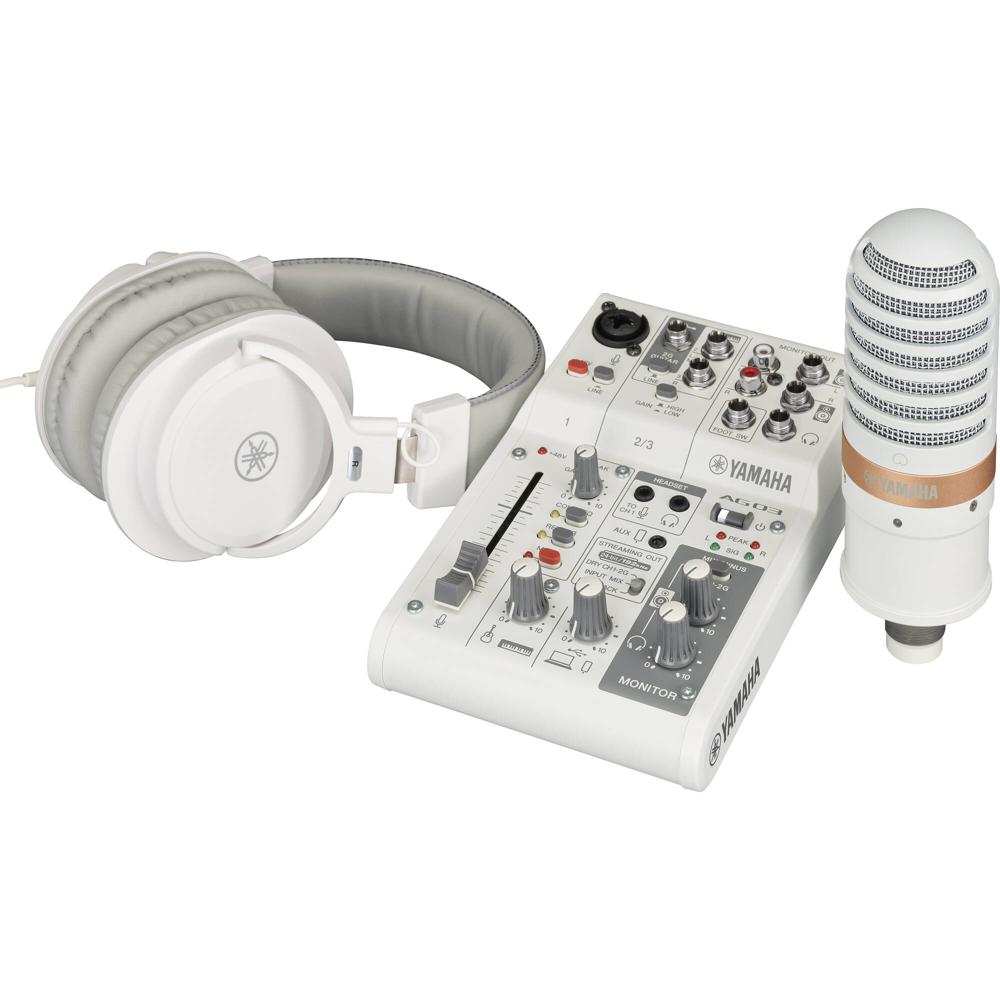 Yamaha AG03MK2 Paquete de Mezclador/Interfaz de 3 Canales para Streaming en Vivo con Micrófono y Aur 1701786-REG Yamaha AG03MK2 Paquete de Mezclador/Interfaz de 3 Canales para Streaming en Vivo con Micrófono y Aur 1701786-REG