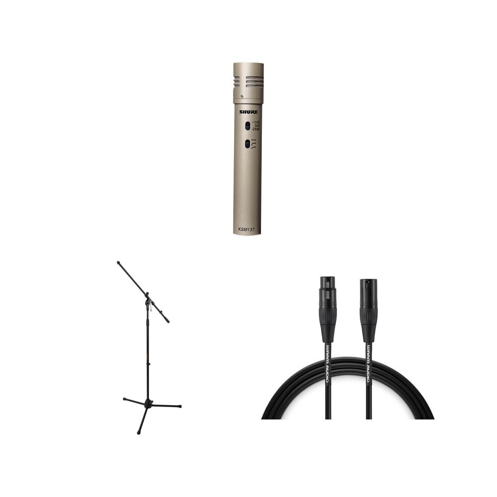 Kit de Micrófono Cardioide Shure KSM137/SL con Soporte y Cable - Transductor de Condensador, Incluye 1776726-REG Kit de Micrófono Cardioide Shure KSM137/SL con Soporte y Cable - Transductor de Condensador, Incluye 1776726-REG