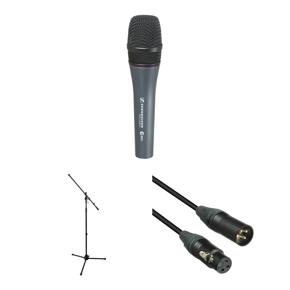 Kit de Micrófono de Condensador Sennheiser E 865 de Mano con Soporte de Trípode y Cable XLR 1699972-REG Kit de Micrófono de Condensador Sennheiser E 865 de Mano con Soporte de Trípode y Cable XLR 1699972-REG