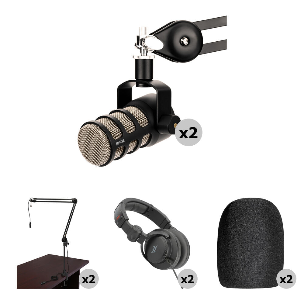 Kit de Micrófono Dinámico RODE PodMic para Podcasting con 2 Brazos de Transmisión, 2 Auriculares y 2 1516250-REG Kit de Micrófono Dinámico RODE PodMic para Podcasting con 2 Brazos de Transmisión, 2 Auriculares y 2 1516250-REG