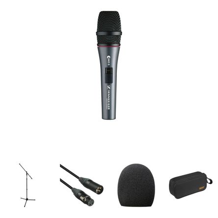 Kit de Micrófono de Condensador de Mano Sennheiser e 865S con Soporte de Trípode, Cable XLR, Filtro 1462222-REG Kit de Micrófono de Condensador de Mano Sennheiser e 865S con Soporte de Trípode, Cable XLR, Filtro 1462222-REG