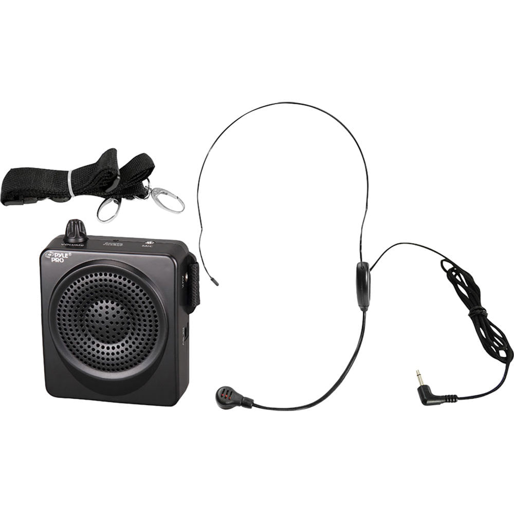 Sistema PA Portátil Pyle Pro PWMA50 de 50 Watts con Micrófono de Diadema, Baterías Recargables, Soni 816141-REG Sistema PA Portátil Pyle Pro PWMA50 de 50 Watts con Micrófono de Diadema, Baterías Recargables, Soni 816141-REG