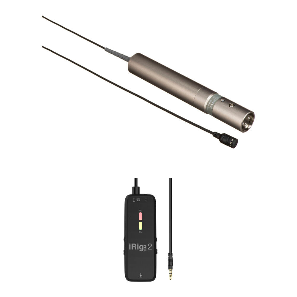Kit de Micrófono Lavalier Omnidireccional Sony ECM-44B con Interfaz de Micrófono para Smartphones 1696428-REG Kit de Micrófono Lavalier Omnidireccional Sony ECM-44B con Interfaz de Micrófono para Smartphones 1696428-REG