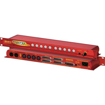 Sonifex RB-SS10 Selector/Mixer Estéreo Analógico 10 Vías (1 RU) con 2 Entradas XLR, Control de Ganan 1738427-REG