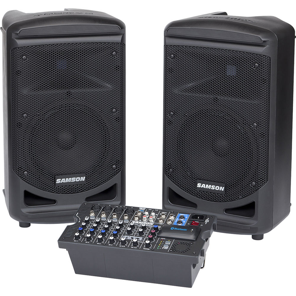 Sistema PA Portátil Samson Expedition XP800 de 800W con Mezclador Removible y Soporte para Bluetooth 1215997-REG Sistema PA Portátil Samson Expedition XP800 de 800W con Mezclador Removible y Soporte para Bluetooth 1215997-REG