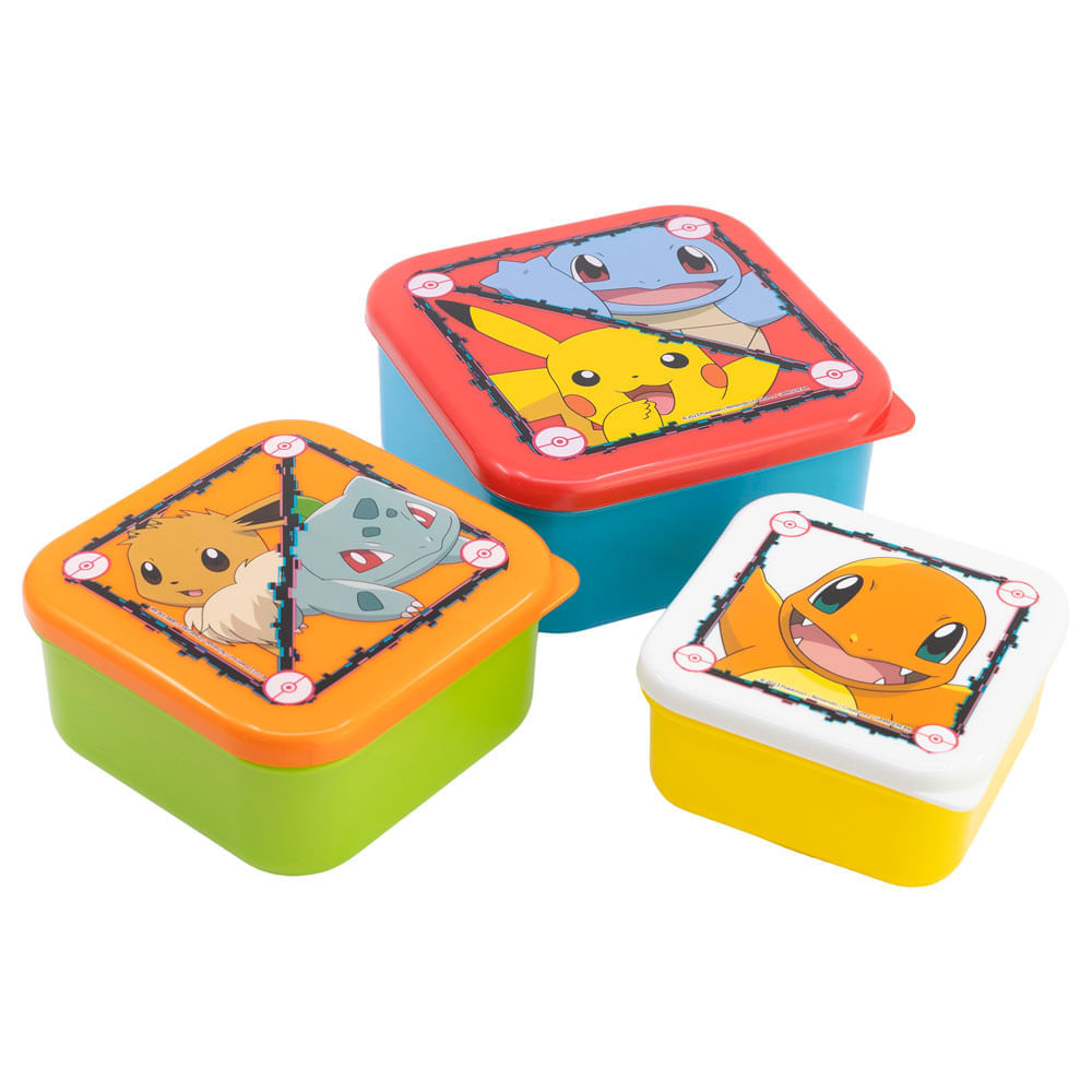 Táper Hermético STOR Snack 3pzas Pokemon