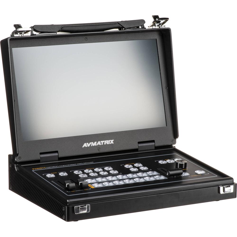 AVMATRIX PVS0613 Conmutador de Video Portátil 6-Canales SDI/HDMI con Monitor LCD de 13.3 AVMATRIX PVS0613 Conmutador de Video Portátil 6-Canales SDI/HDMI con Monitor LCD de 13.3