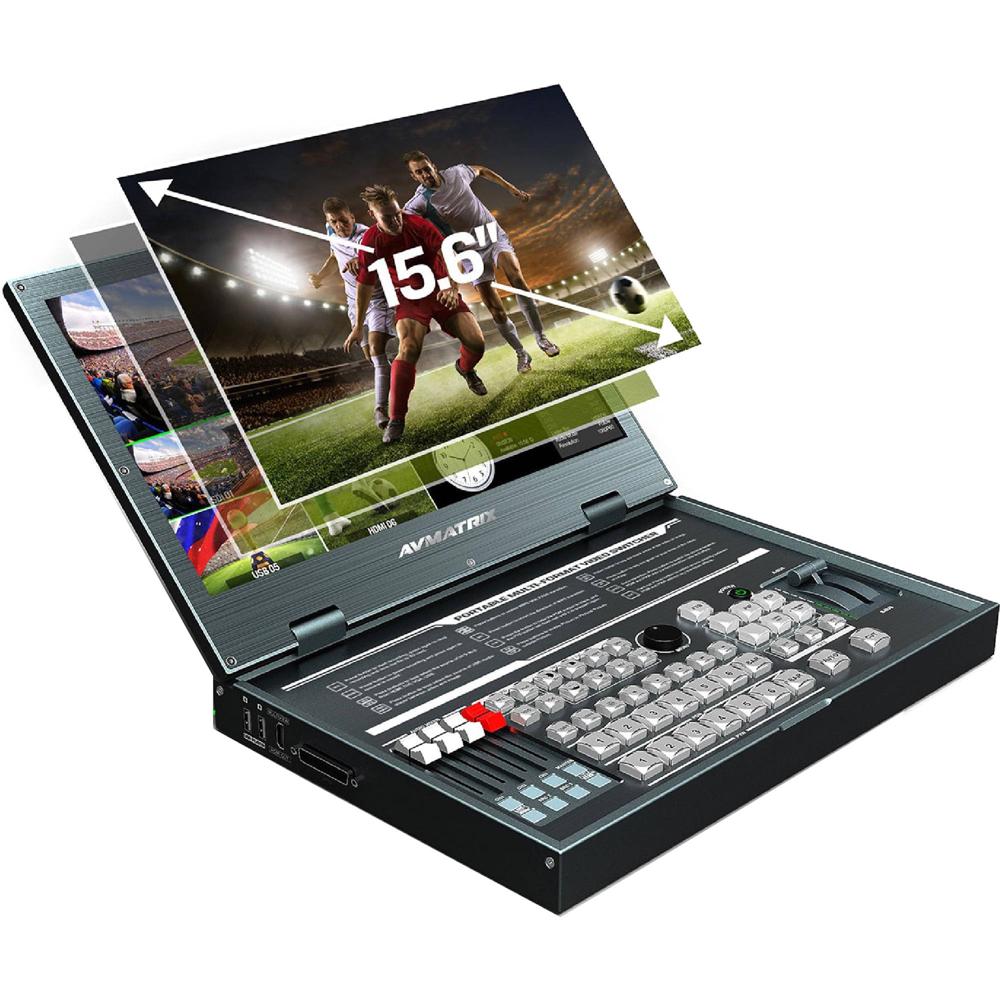 AVMATRIX PVS0615 Conmutador de Video Portátil de 6 Canales con Monitor LCD de 15.6 AVMATRIX PVS0615 Conmutador de Video Portátil de 6 Canales con Monitor LCD de 15.6