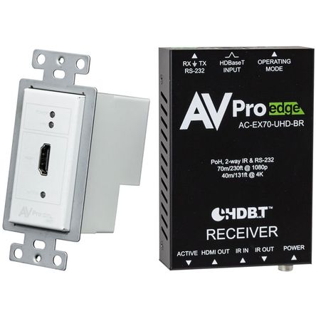 AVPro Edge Transmisor y Receptor HDMI sobre HDBaseT Kit Básico de Placa de Pared (Blanco) - Transmis 1522188-REG AVPro Edge Transmisor y Receptor HDMI sobre HDBaseT Kit Básico de Placa de Pared (Blanco) - Transmis 1522188-REG