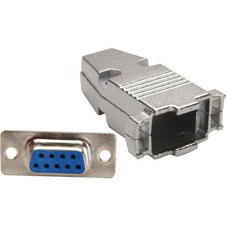 Conector DB9F Femenino DE-9 Completo con Capucha para Cables RS-232 y RS-422 379917-REG