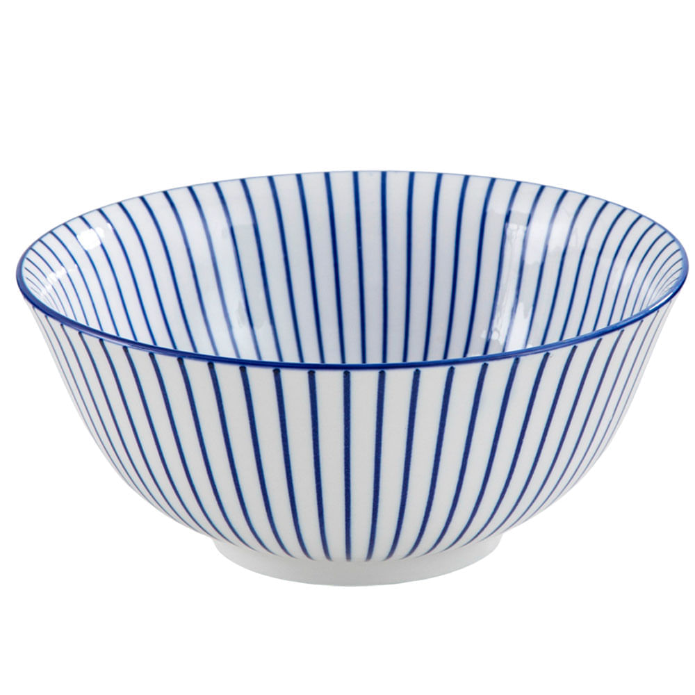 Bowl DECO HOME Rayas Azul Santorini