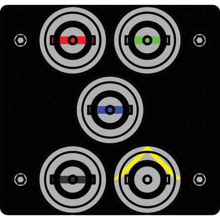 FSR IPS-V150T-BLK BNC (ROJO/VERDE/AZUL/NEGRO/AMARILLO) a Placa de Inserción de Pasacables BNC (Negro 663243-REG