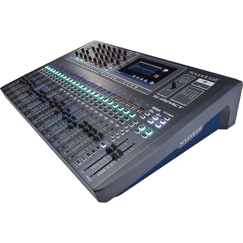 Consola de Mezcla Digital Soundcraft Si Impact de 40 Canales con Interfaz USB 32-In/32-Out y Control 1146040-REG Consola de Mezcla Digital Soundcraft Si Impact de 40 Canales con Interfaz USB 32-In/32-Out y Control 1146040-REG