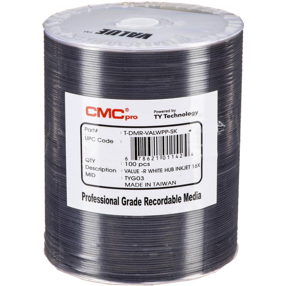 CMC Pro DVD-R 4.7GB 16x Valor Discos Imprimibles para Inyección de Tinta (Paquete de 100) 1257811-REG CMC Pro DVD-R 4.7GB 16x Valor Discos Imprimibles para Inyección de Tinta (Paquete de 100) 1257811-REG