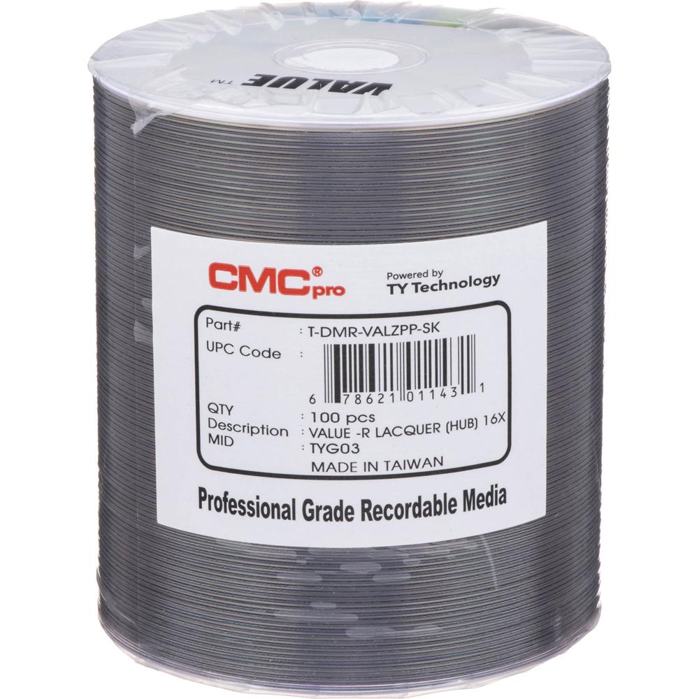 CMC Pro DVD-R 4.7GB 16x Paquete de 100 Discos Brillantes con Recubrimiento de Laca Plateada - Capaci 1257809-REG CMC Pro DVD-R 4.7GB 16x Paquete de 100 Discos Brillantes con Recubrimiento de Laca Plateada - Capaci 1257809-REG