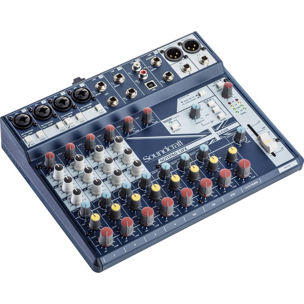 Consola de Mezcla Analógica Soundcraft Notepad-12FX con USB I/O y Efectos Lexicon - 4 Entradas Combo 1333252-REG Consola de Mezcla Analógica Soundcraft Notepad-12FX con USB I/O y Efectos Lexicon - 4 Entradas Combo 1333252-REG