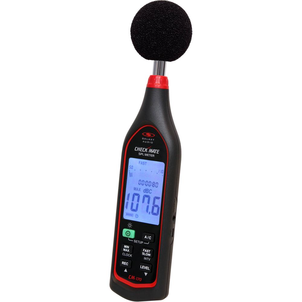 Galaxy Audio CM-170 Check Mate Series Tipo II Medidor SPL con Rango de 20 Hz a 8 kHz, Registro de Da 1281123-REG Galaxy Audio CM-170 Check Mate Series Tipo II Medidor SPL con Rango de 20 Hz a 8 kHz, Registro de Da 1281123-REG