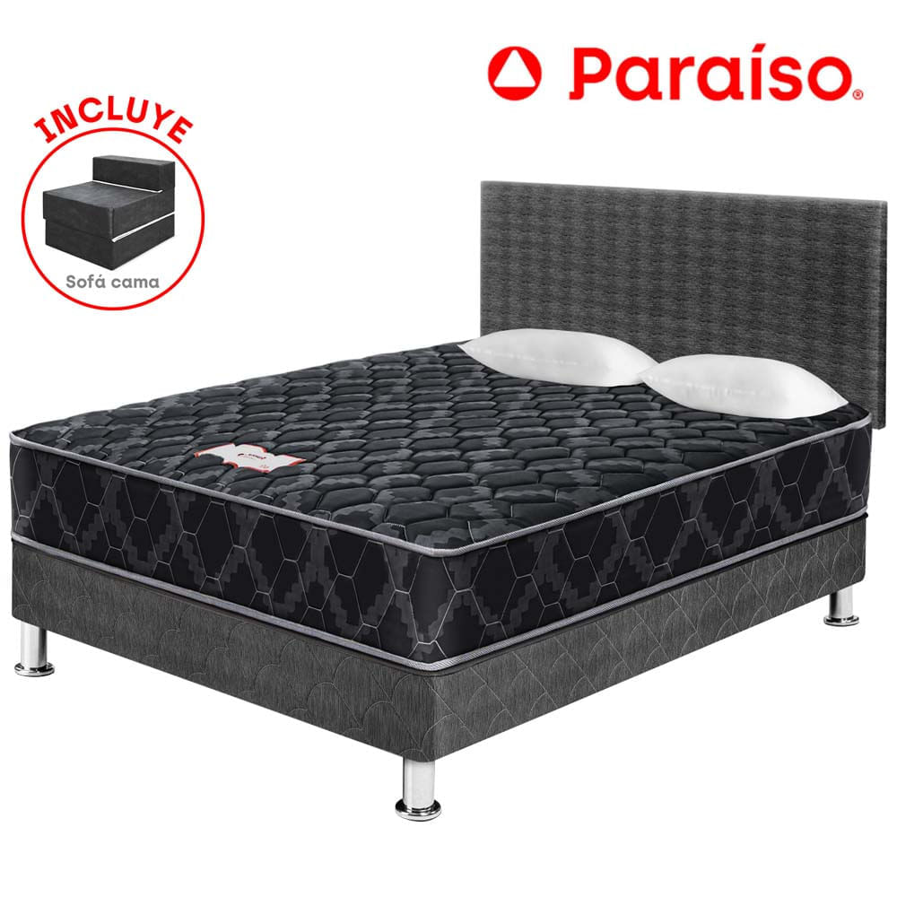 Dormitorio PARAISO Consul Black Me 2 Plazas + Sofa