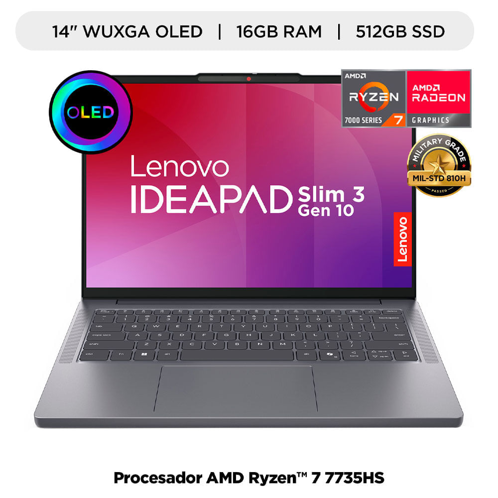 Laptop LENOVO IPS 3 14ARP10 14"" AMD Ryzen 7 7735HS 8GB 512GB SSD