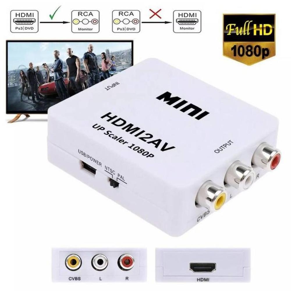 Adaptador Hdmi A Rca Conversor Convertidor Hdmi2AV Video Pal Ntsc GRIS Adaptador Hdmi A Rca Conversor Convertidor Hdmi2AV Video Pal Ntsc GRIS