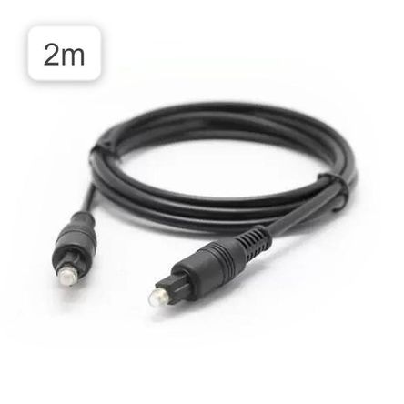 x2 Cables Audio Digital Fibra Optica 2m metros Macho DVD PS4 Xbox 360 GRIS