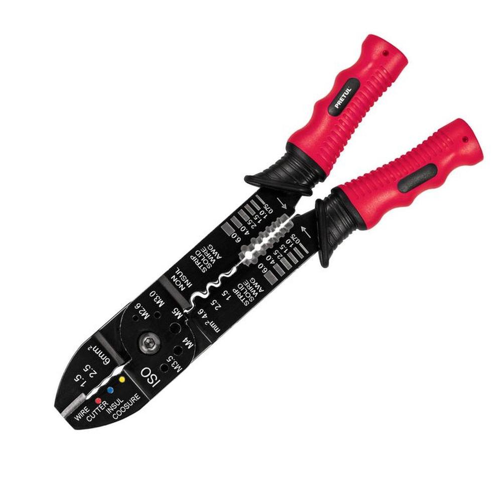 Alicate pelacable automático alicate de electricista Pretul Rojo Alicate pelacable automático alicate de electricista Pretul Rojo