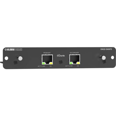Módulo de Expansión Klark Teknik DN32-DANTE 32x32 para Consolas Digitales Midas y Behringer - Soport 1820941-REG Módulo de Expansión Klark Teknik DN32-DANTE 32x32 para Consolas Digitales Midas y Behringer - Soport 1820941-REG