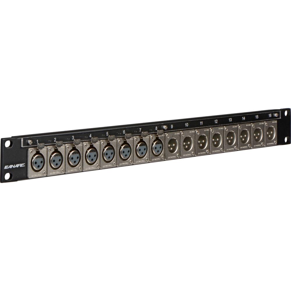 Panel de Pared AV Canare 161U-X12F con 8x Conectores XLRF y 8x Conectores XLRM para Soldar - Constru 592560-REG Panel de Pared AV Canare 161U-X12F con 8x Conectores XLRF y 8x Conectores XLRM para Soldar - Constru 592560-REG