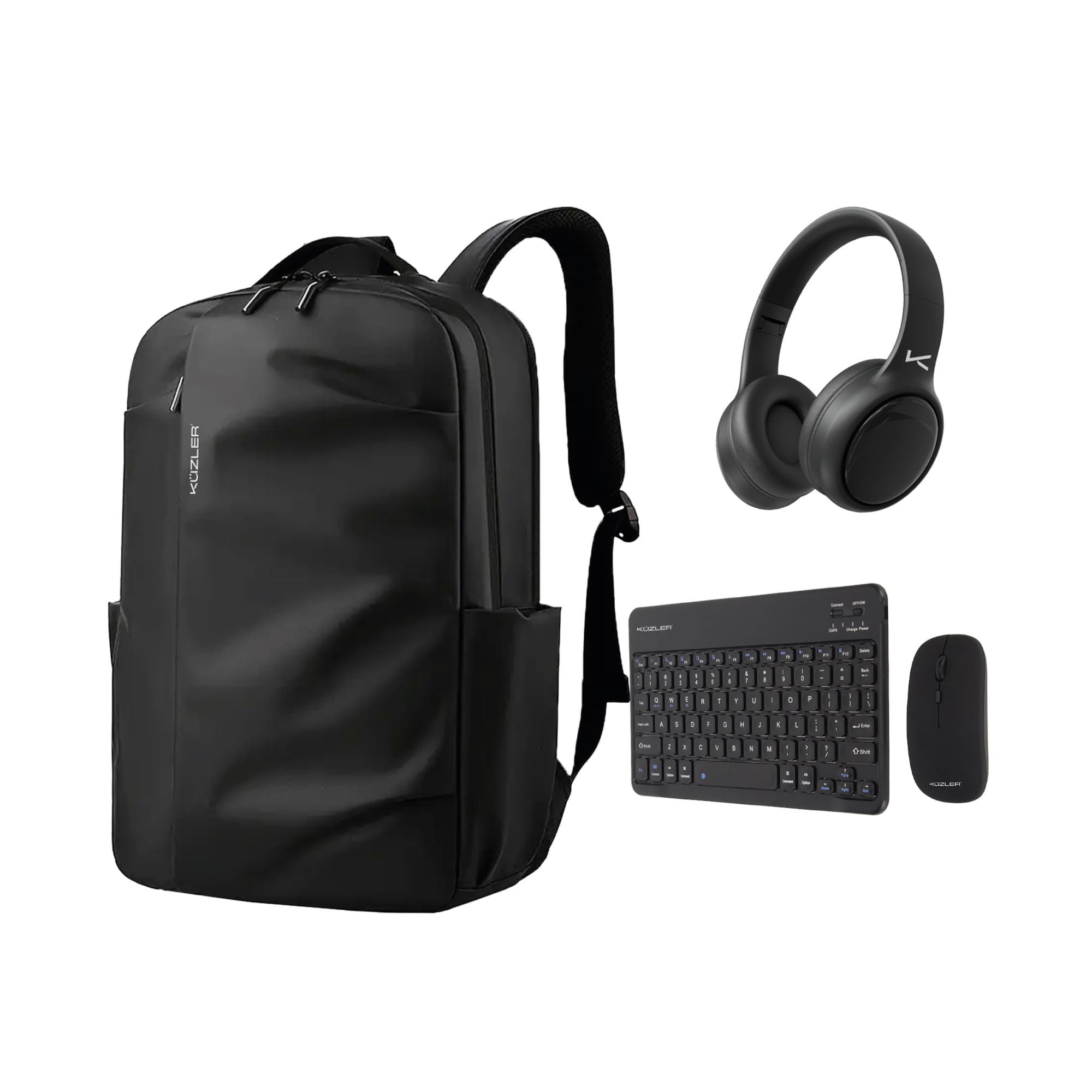 Combo Set 4 KUZLER Mochila + Audífonos + Teclado