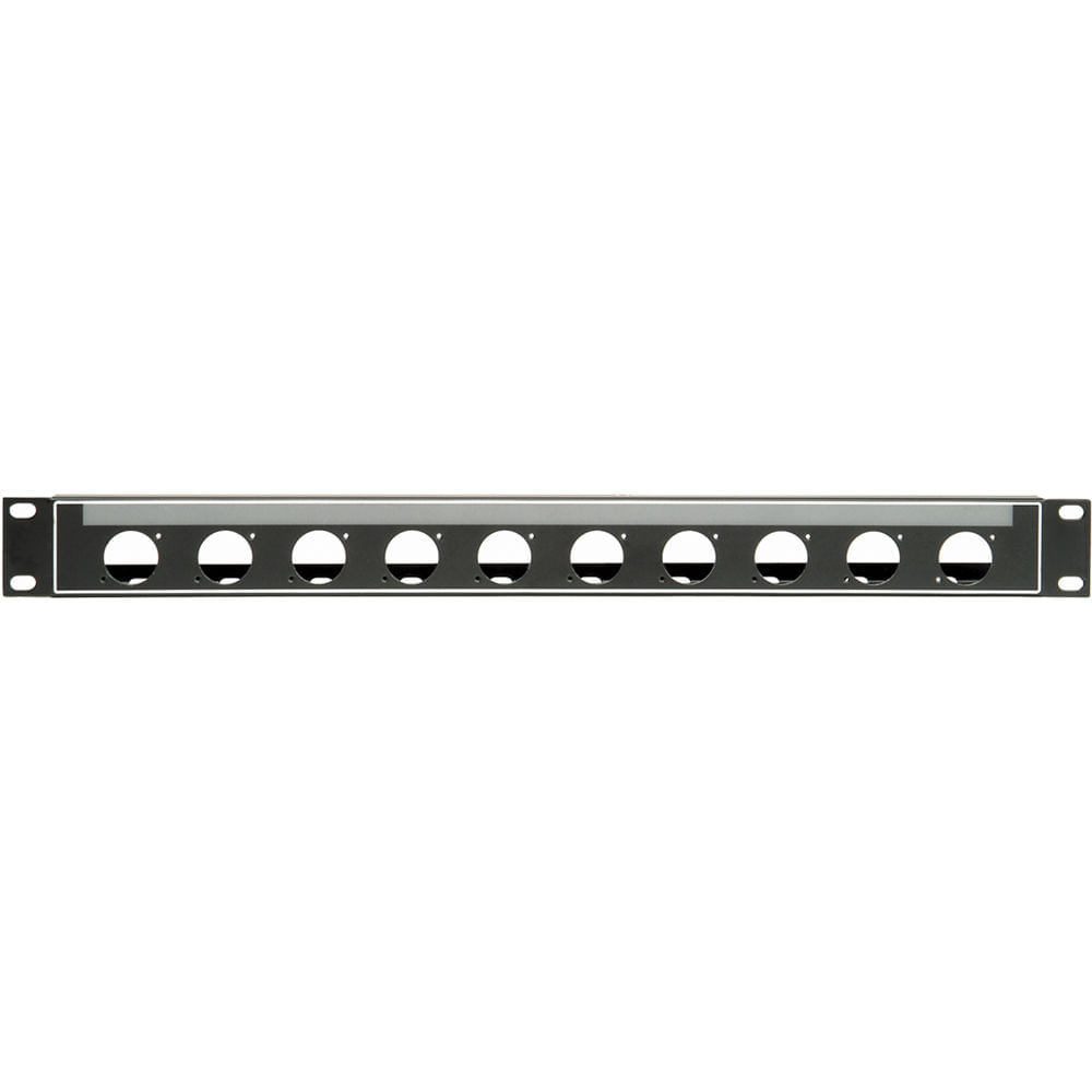 Panel de Rack 1 RU Lowell Manufacturing para Conectores Neutrik D / Switchcraft E - 10 Aberturas, Ac 1468396-REG Panel de Rack 1 RU Lowell Manufacturing para Conectores Neutrik D / Switchcraft E - 10 Aberturas, Ac 1468396-REG
