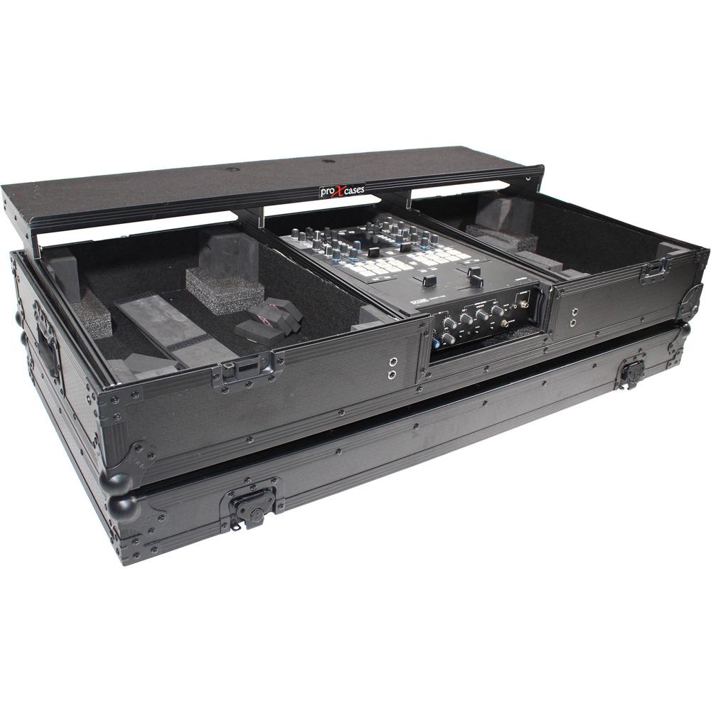 ProX DJ Coffin Flight Case para Mezclador RANE DJ Seventy-Two y Dos Tornamesas (Negro sobre Negro) - 1527163-REG ProX DJ Coffin Flight Case para Mezclador RANE DJ Seventy-Two y Dos Tornamesas (Negro sobre Negro) - 1527163-REG