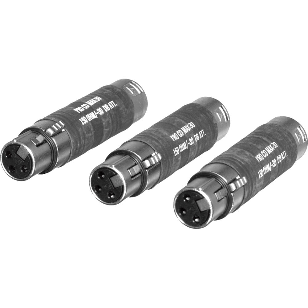 Pro Co Sound MAX30 - Atenuador In-Line de 30 dB con Conexiones XLR 135094-REG Pro Co Sound MAX30 - Atenuador In-Line de 30 dB con Conexiones XLR 135094-REG