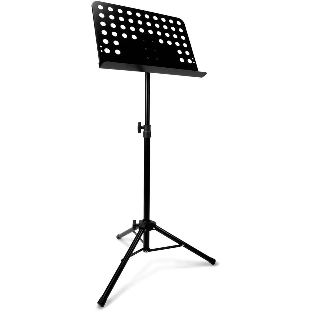 Hosa Technology MUS-439 Soporte de Música de Acero Ajustable (Negro) - Base de Trípode, Altura Ajust