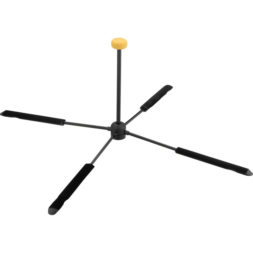 Soporte para Flauta HERCULES Stands TravLite - Base Estable, Diseño Compacto y Protección de Terciop