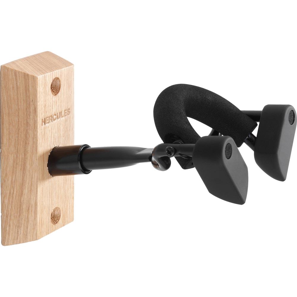 Soporte de Pared HERCULES Auto-Grip para Violín/Viola (Base de Madera) - Sujeta un Instrumento, Sist