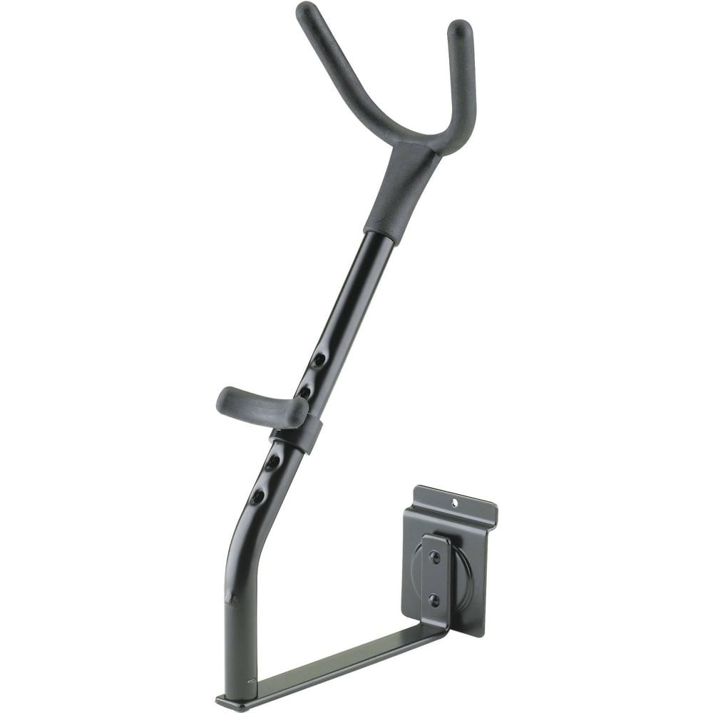 Soporte para Saxofón K&M 44240 - Tubo de Acero Recubierto, Acero Plano, Cubierta Plástica Protectora