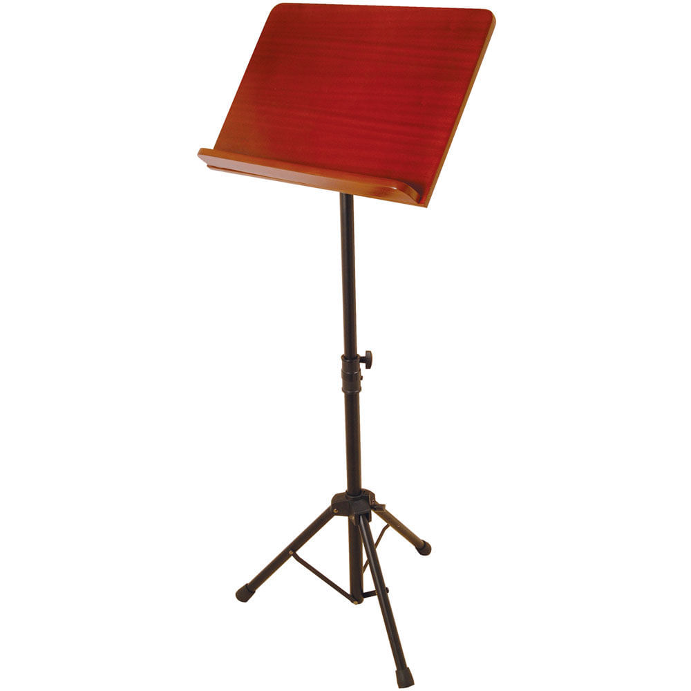 Soporte de Conductor On-Stage SM7312W con Amplia Base de Madera y Ajuste de Altura