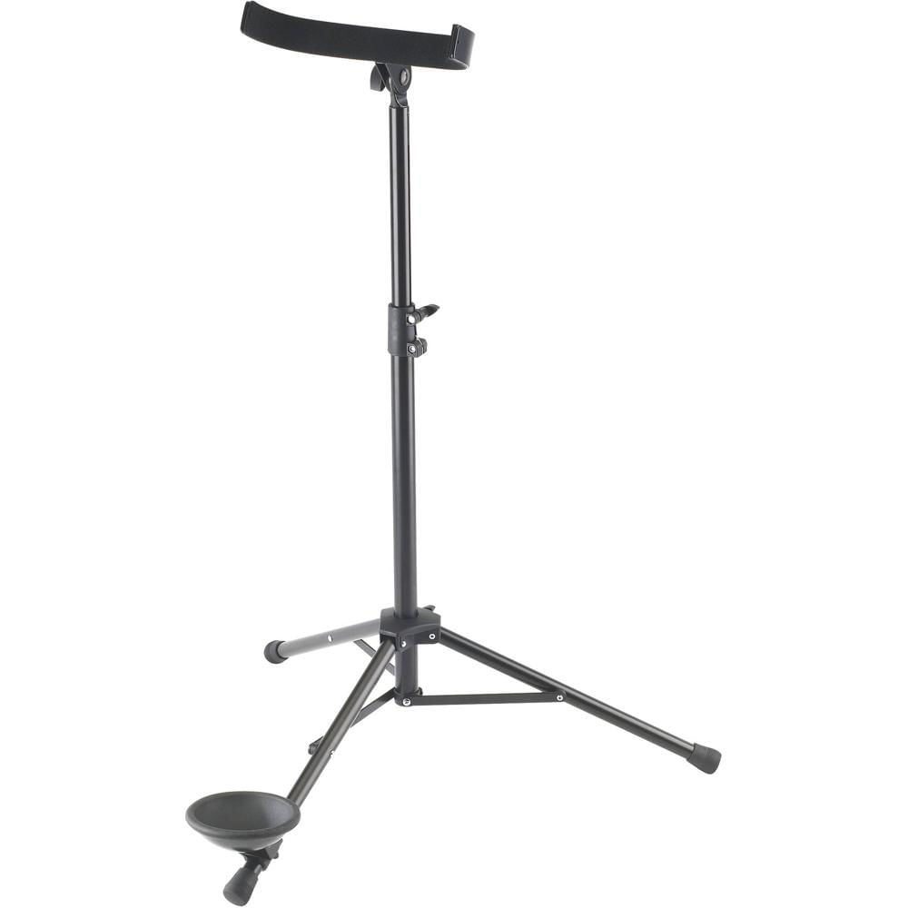 K&M 15045 Soporte para Contrabajo (Negro) - Diseño Plegable de 2 Piezas, Construcción de Acero, Pata