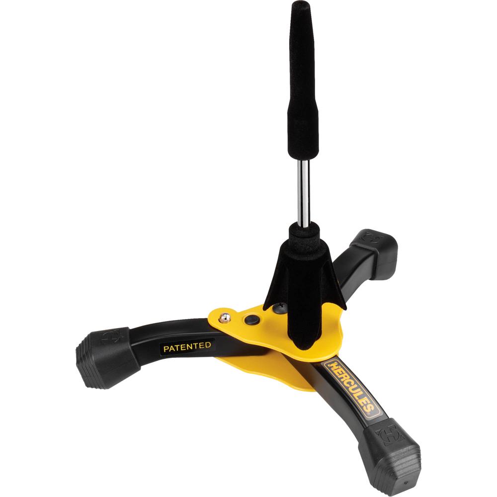 Soporte HERCULES para Flauta o Clarinete Francés/Alemán - Pata Telescópica Desmontable, Forma Cónica