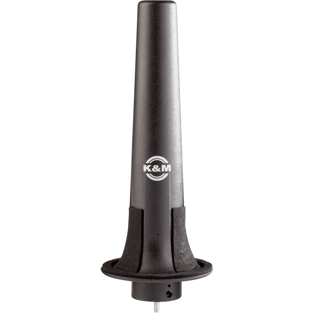 K&M 15294 Soporte para Saxofón Soprano (Negro) - Para Saxofones Soprano Rectos, Con Pega de Plástico