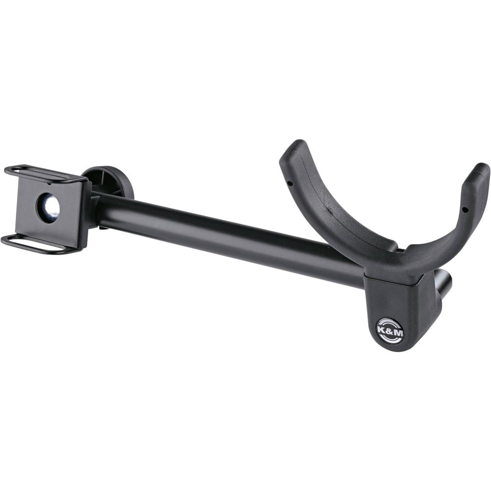 Soporte de Contrabajo K&M 13497 para Taburete 13460 (Negro) - Altura Ajustable, Soporte de Goma que