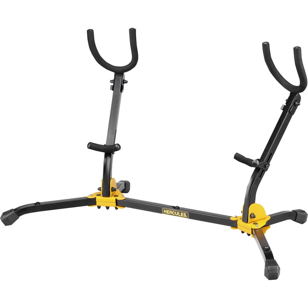 Soporte Doble para Saxofones Alto/Tenor HERCULES con Diseño Plegable y Ajustable 1301539-REG Soporte Doble para Saxofones Alto/Tenor HERCULES con Diseño Plegable y Ajustable 1301539-REG
