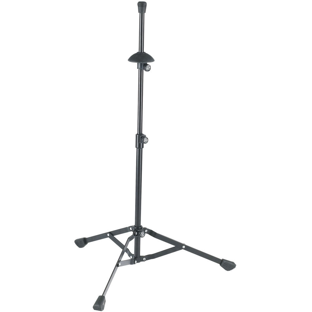 Soporte para Trompeta K&M 14990 (Negro) - Ajuste de Altura 21.6 a 34", Base Tripode Ancha, Tubo de D