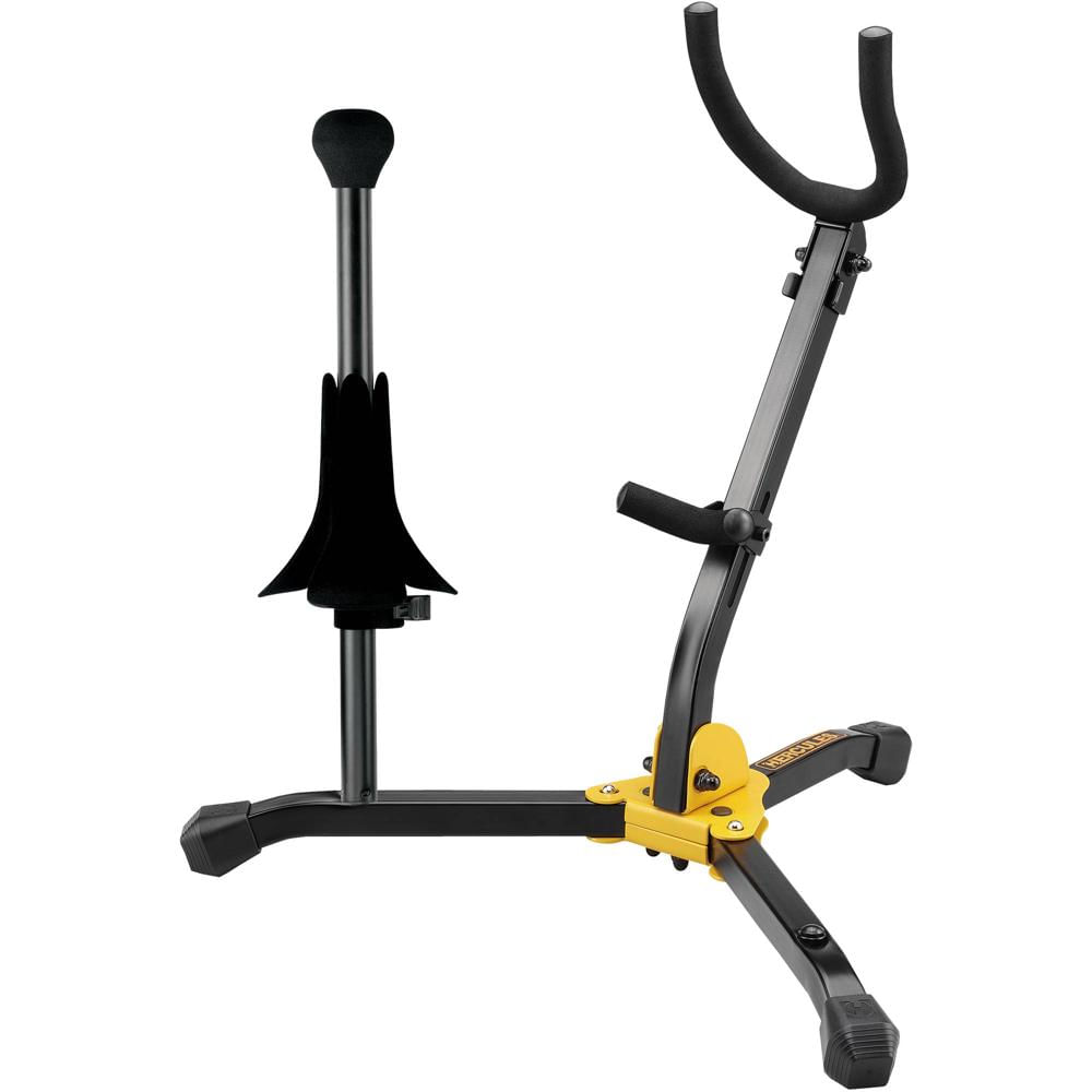 Soporte HERCULES para Saxofón Alto/Tenor con Pega de Terciopelo Deluxe para Saxofón Soprano/Flugelho