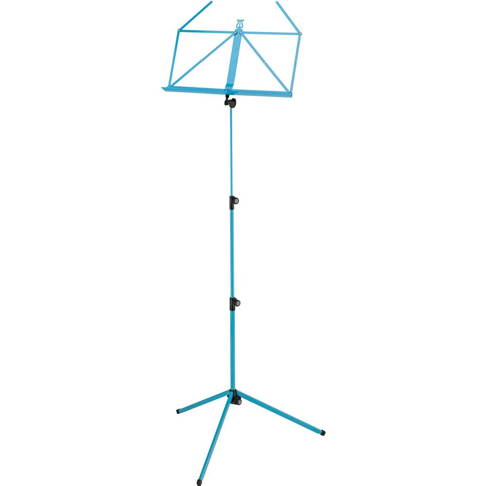 K&M 100/1 Atril de Música (Azul Océano) - Altura Ajustable de 24.6 a 48.8", Construcción de Acero, B