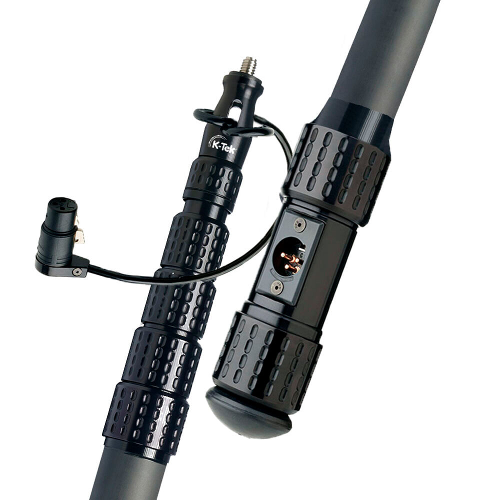 K-Tek KP18VTA Mighty Boom: Pértiga de Grafito de 5 Secciones con Cable Enrollado y Adaptador de Tran 1685751-REG K-Tek KP18VTA Mighty Boom: Pértiga de Grafito de 5 Secciones con Cable Enrollado y Adaptador de Tran 1685751-REG