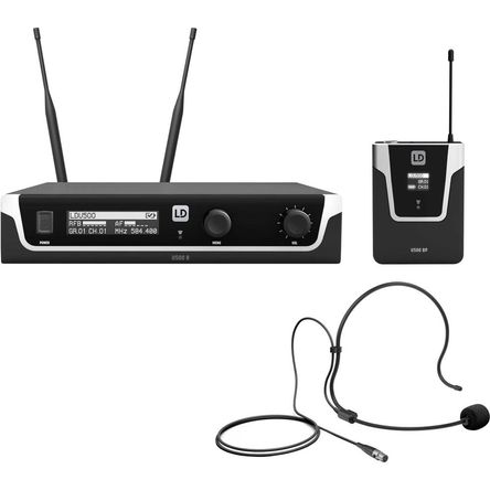 LD Systems U505 BPH2 - Sistema de Micrófono Inalámbrico con 2 Bodypacks / 2 Auriculares - 470-490 MH 1831426-REG
