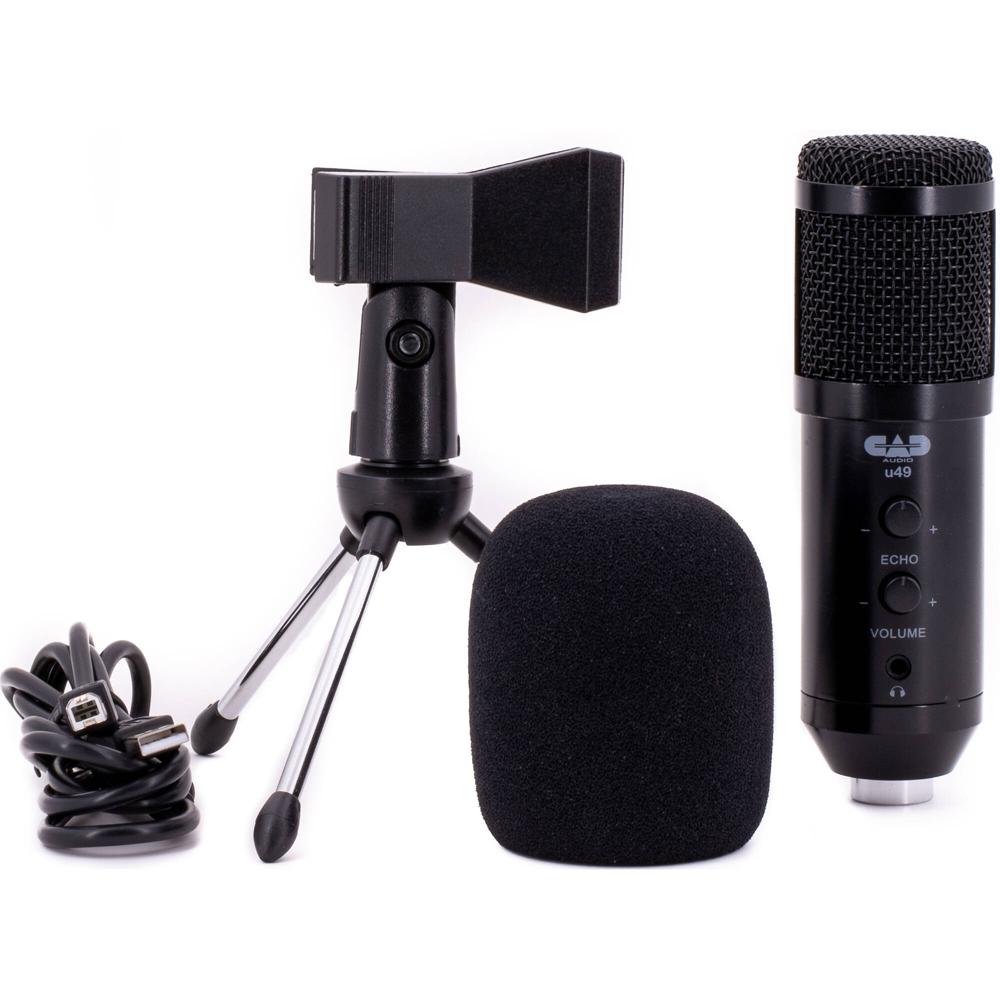 Micrófono de Estudio USB CAD U49 con Jack para Auriculares y Control de Ganancia - Grabación de Cali 1566861-REG Micrófono de Estudio USB CAD U49 con Jack para Auriculares y Control de Ganancia - Grabación de Cali 1566861-REG