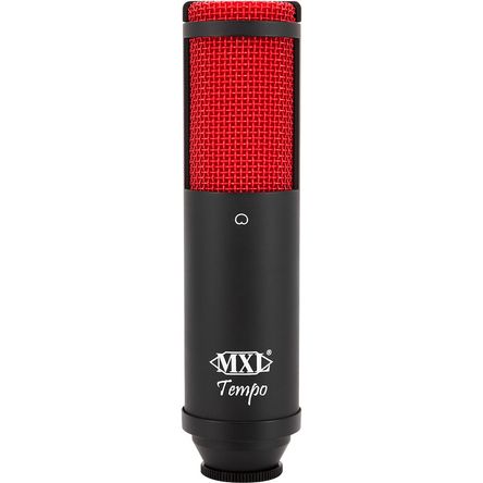 Micrófono de Condensador USB MXL TempoKR (Negro/Rojo) - Ideal para Podcasting y Medios de Voz, Calid 832606-REG